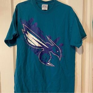 Teal T-Shirt with Bold Bird Graphic